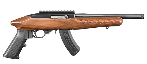 RUGER CHARGER .22LR 10" 15-SHT MATTE BR LAMINATE THREADED
